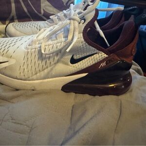 Nike Air Max 270 White and Burgundy Men’s Shoes